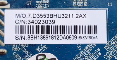 MAIN FUENTE (COMBO) PARA TV ATVIO  ((NUEVA)) / NUMERO DE PARTE CV3553BH-U32 / 34023039 / 34027275 / 7.D3553BHU3211.2AX / 8BH13891812DA0609 / MODELO  ATV3215LED / PARA MAS DETALLES REVISA NUESTRA DESCRIPCIÓN - Imagen 2
